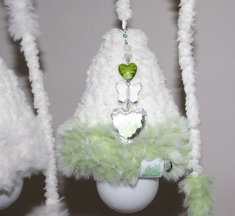 fluffy green cozy light