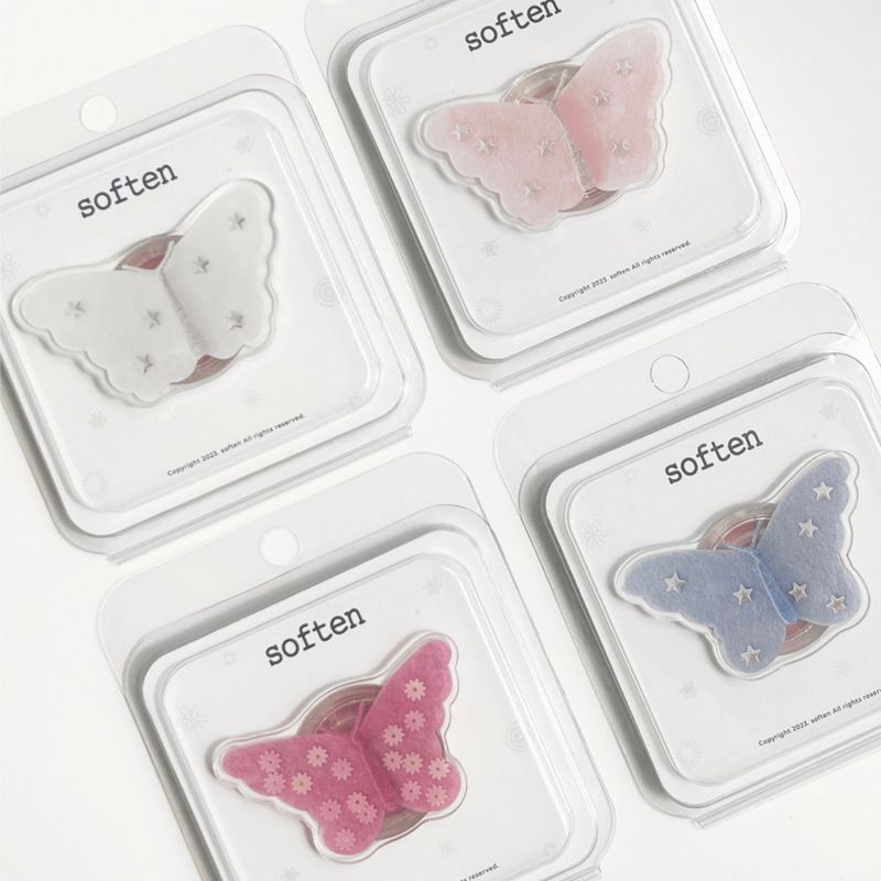 [phone grip]  dreamy wings (pale pink)
