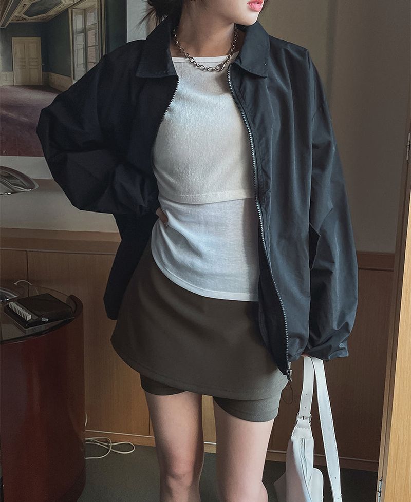 (UNISEX)ショールウィンドジャケット