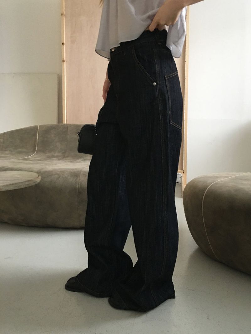 Drum non-fade wide denim