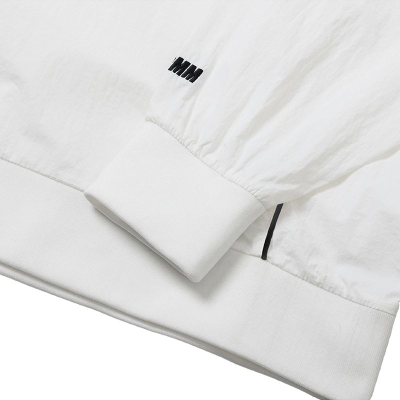 Sports Dept Logo Piping Nylon Pullover - White