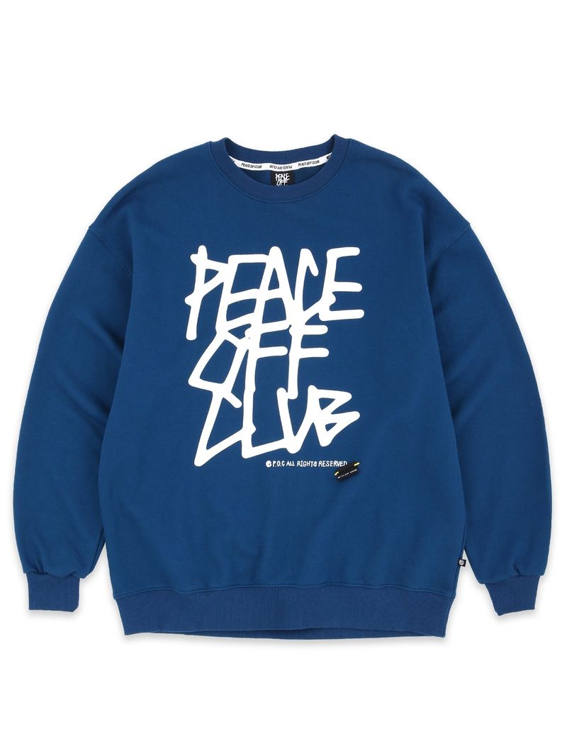 peaceoffclub（ピースオフクラブ）の「Tagging_Logo Sweatshirt NAVY（Tops）」