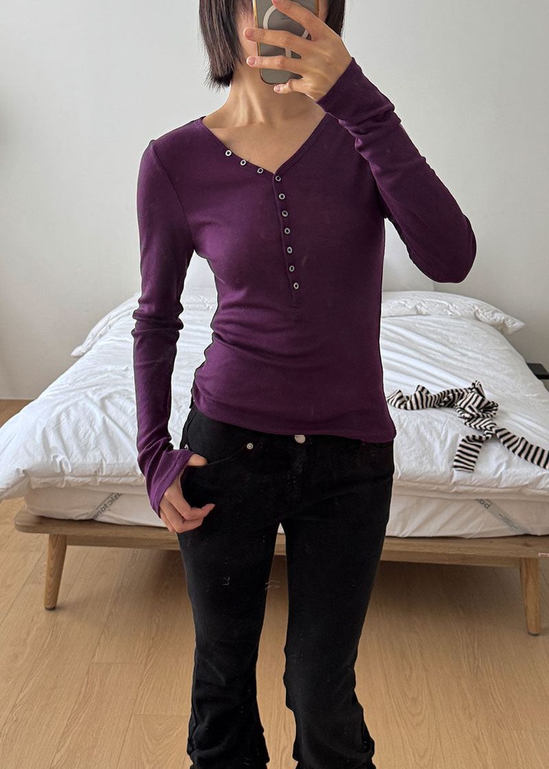 BUTTON SILHOUETTE TEE