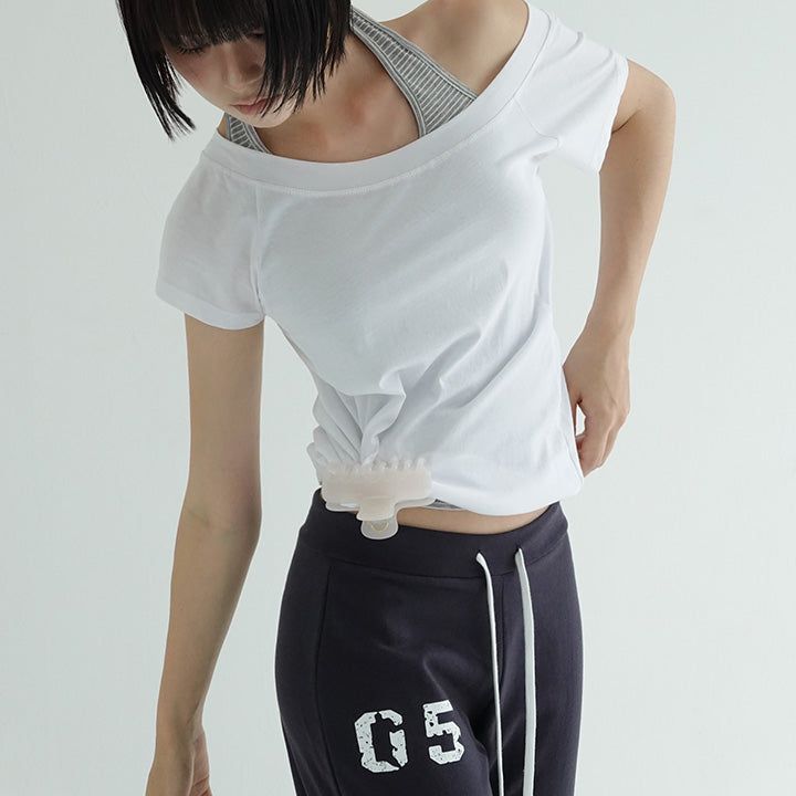 [Conir] ボートネック ラグラン 半袖 Tシャツ 3カラー