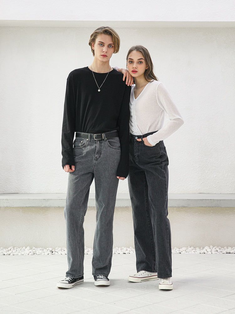 M160 WIDE DENIM PANTS_GRAY