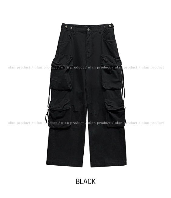 Camp Big Pocket Strap Washed Cargo Pants