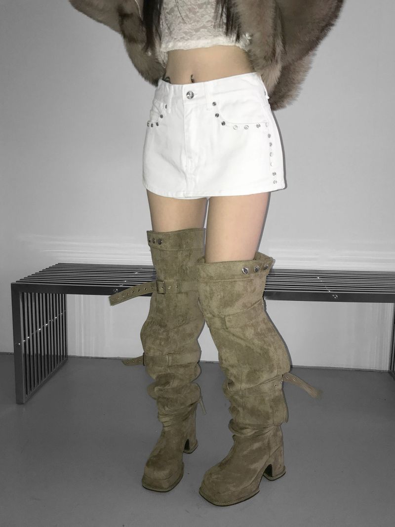 sunflower denim skpt(2 color)