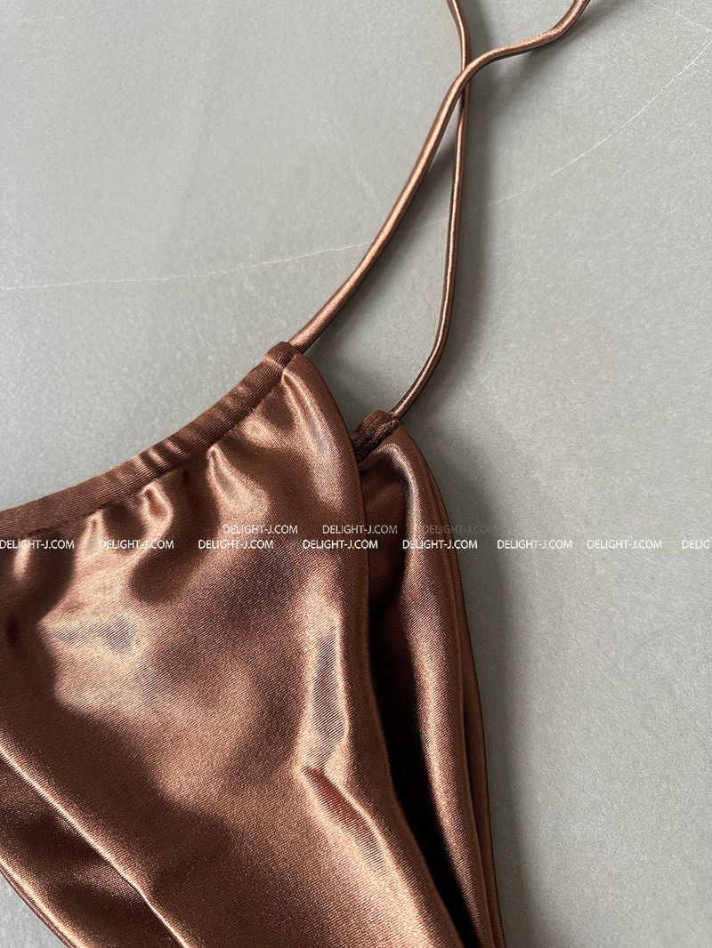 satin strap bikini
