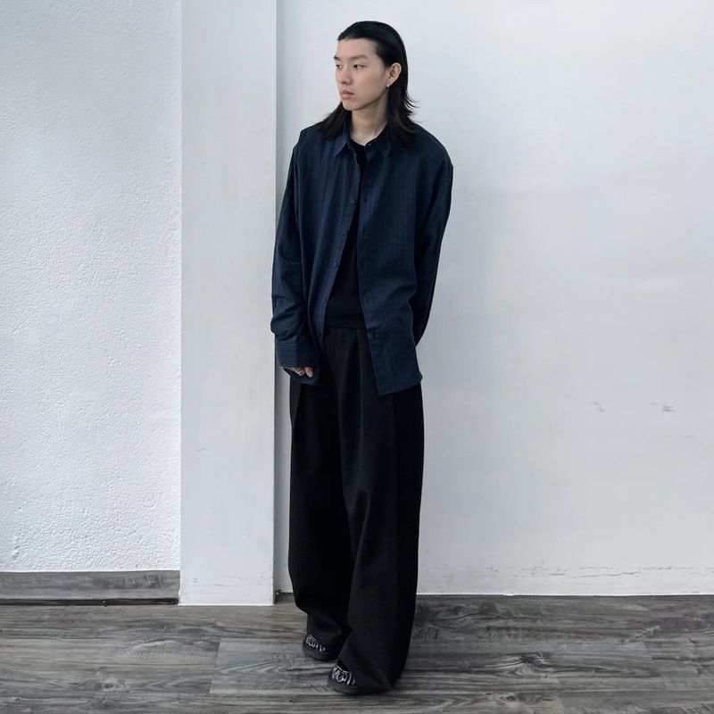 エアリー テクスチャー リラックス シャツ