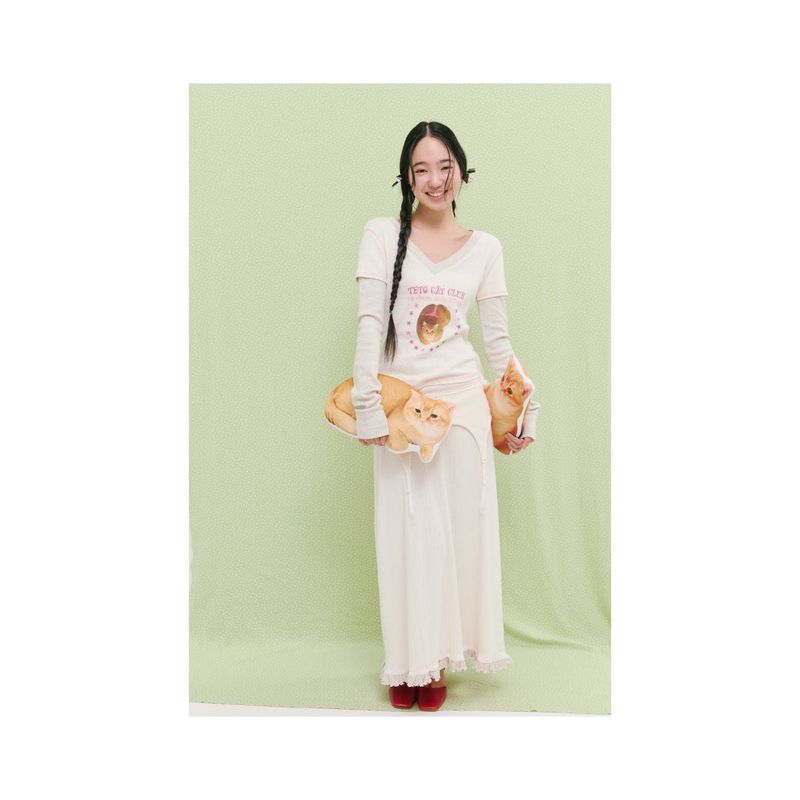 Ruffle long skirts
