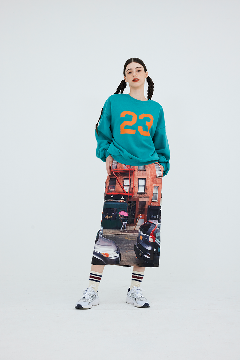 KOOKEESEE(クキシ)の「뉴욕소호 포토 프린팅 스커트 (컬러)(Skirts)」
