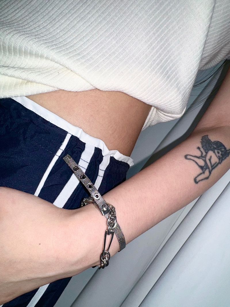 Silver belt bracelet