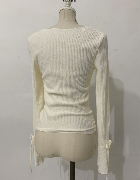 Miina Shirring Ribbon Blouse