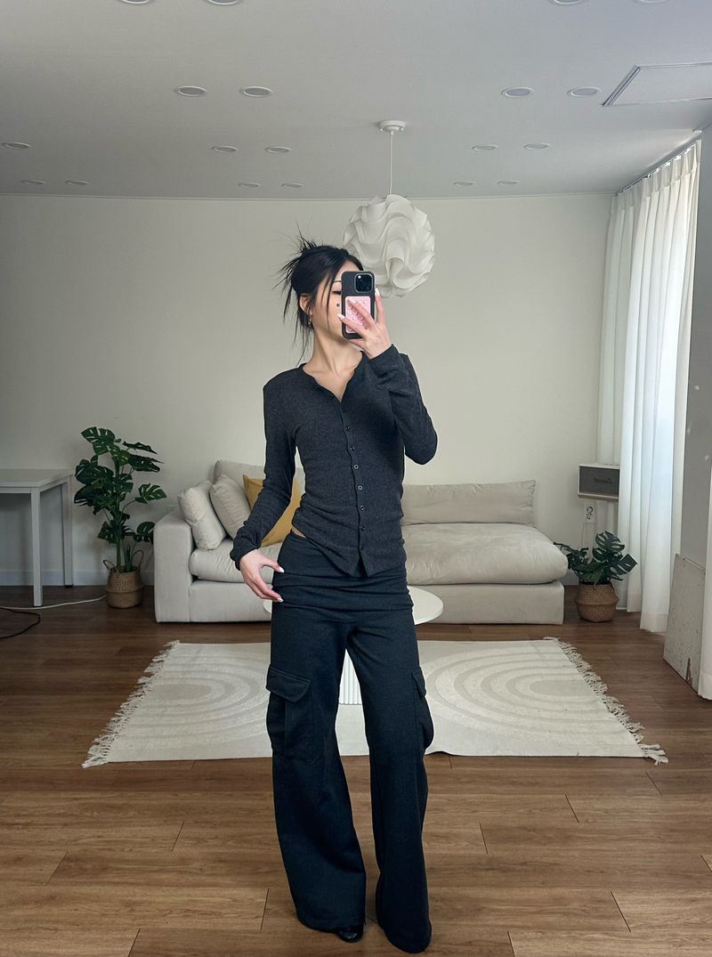banding shirred cargo pants