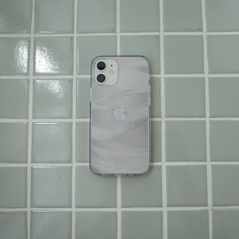 [MADE] see through jelly hard phone case (white)