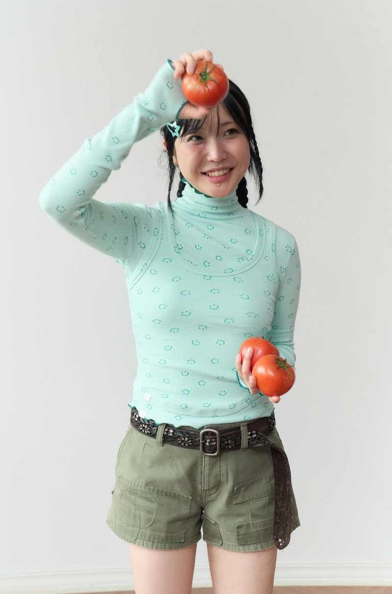 smile turtleneck mint