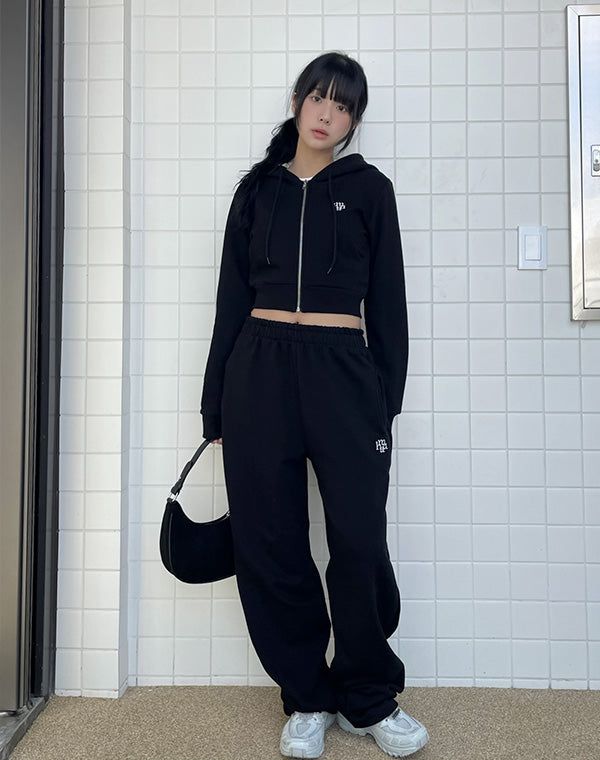 [2TYPE] LOGO POINT TRAINING CROP HOOD ZIPUP