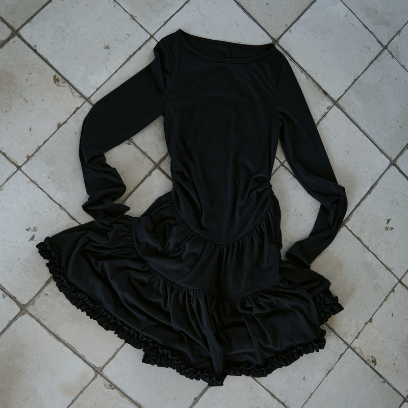 tutu jersey dress_black