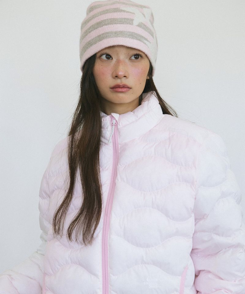 STRIPED TWIN STAR BEANIE PINK(CV2GFUAB30A)