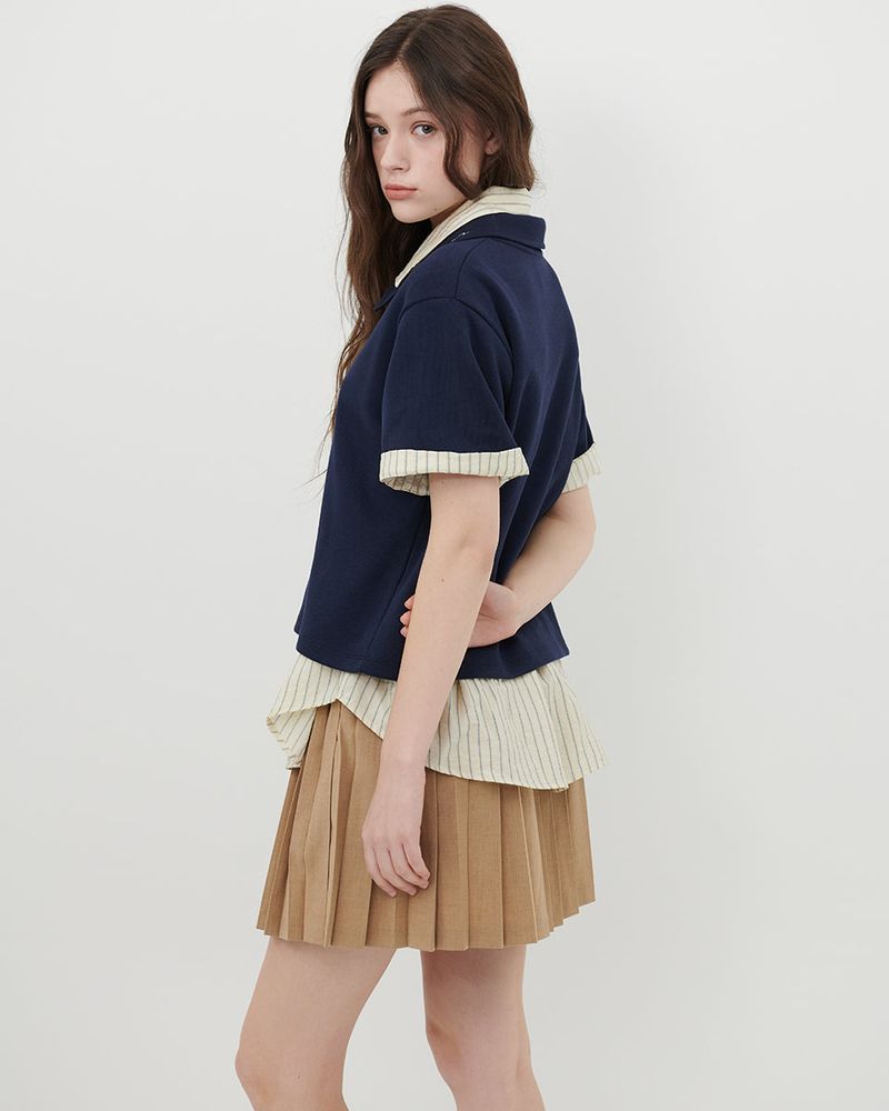 LOGO PIQUET POLO SHIRT [NAVY]