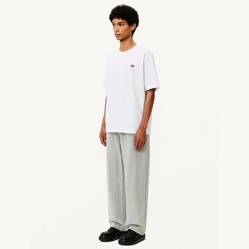 ハートバイカーパッチTシャツ ホワイト(MAN)