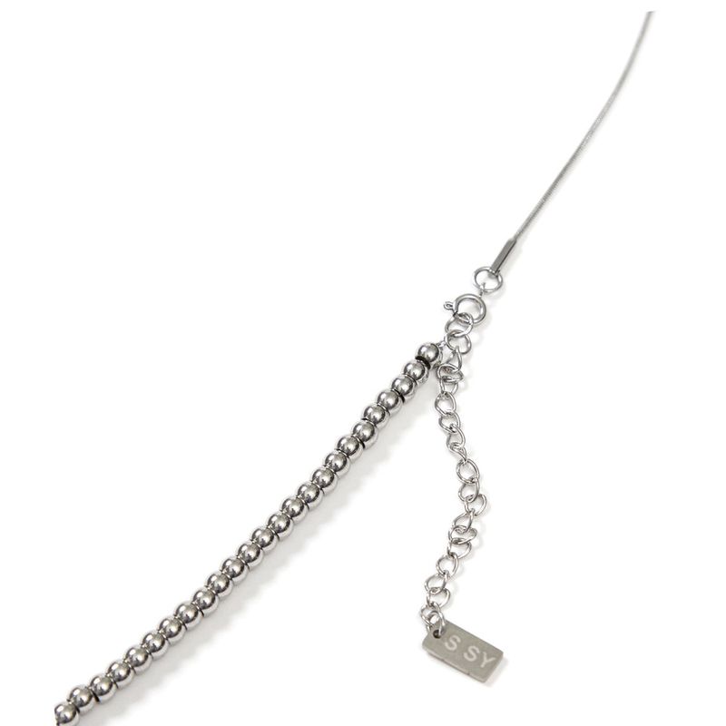 2way half ring & ball necklace