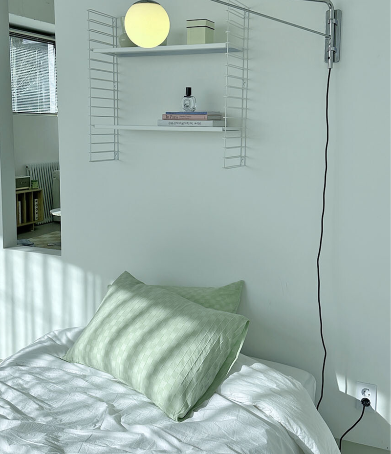 CLEAR CHECK PILLOW COVER