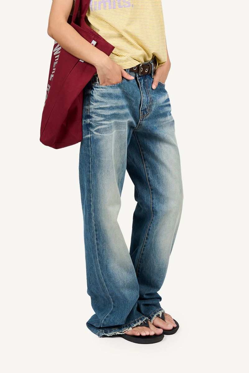 Low Hem Vintage Flare Denim Pants