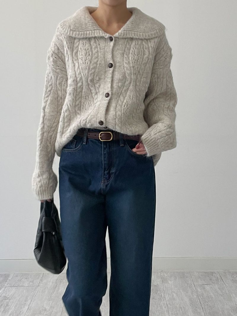 [Brushed Lining] 575 wide denim pants