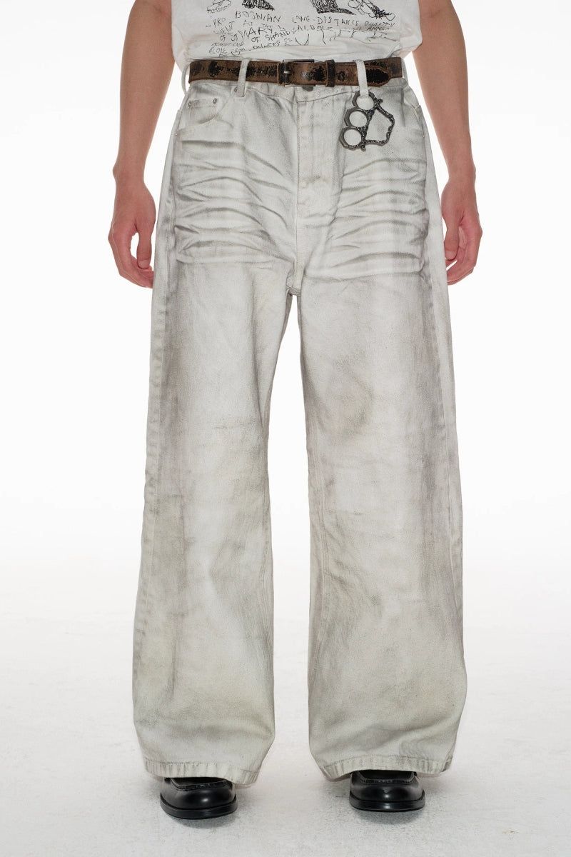 JCAESAR（ジュリウス・シーザー）の「Distressed White Jeans（Pants）」