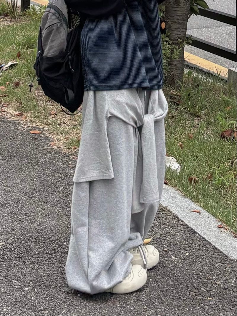 wrap layered balloon sweatpants