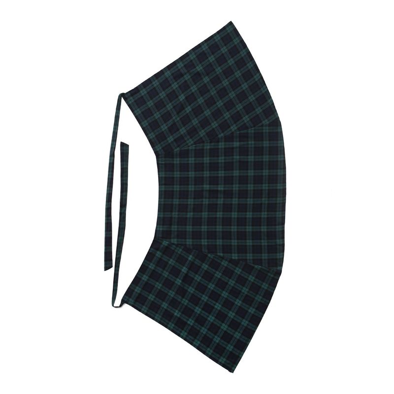 TARTAN CHECK WRAP SKIRT GREEN