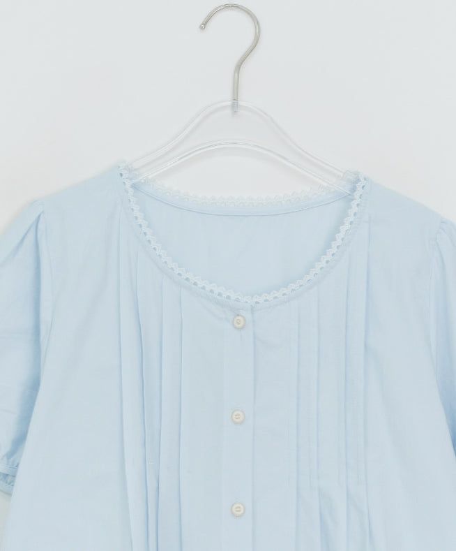 Leonne Lace Punching Short Sleeve Blouse