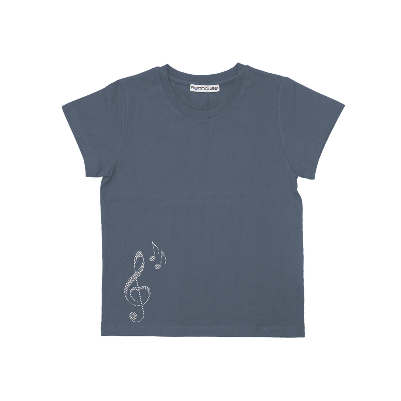 RENHOUSE（レンハウス）の「MUSIC NOTE HOTFIX T-SHIRTS INDIGO（Tops）」