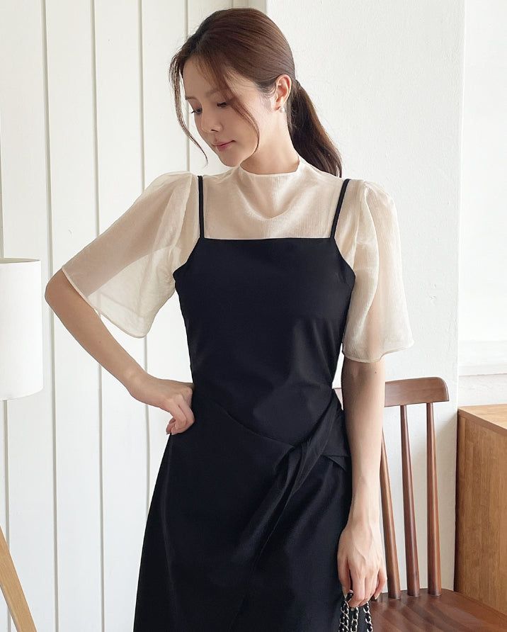 iam mari（アイアム マリ）の「Elvi See-through Layered Half-Neck Blouse（Tops）」