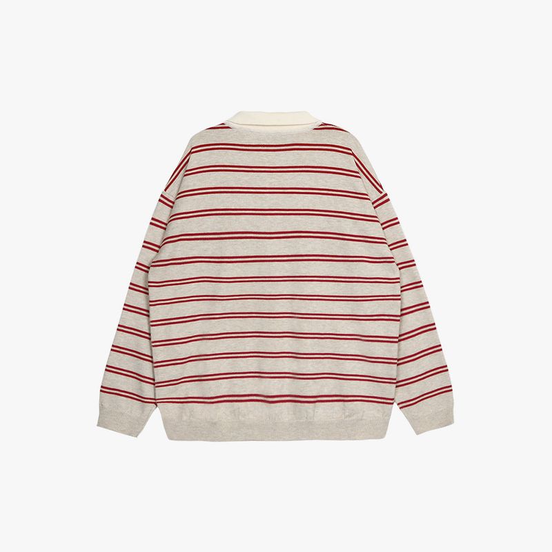 PPA STRIPE COLLAR KNIT