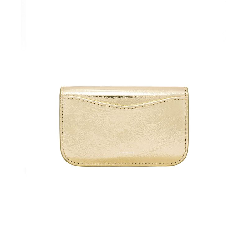 Heart Lock Compact Card Wallet shine gold