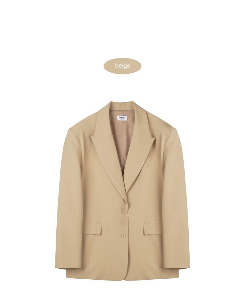 THREE BUTTON BLAZER (BEIGE)
