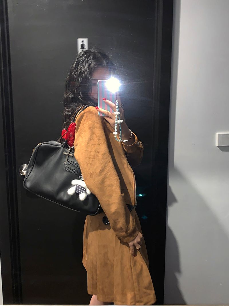 [MADE] rump suede pintuck mini skirt