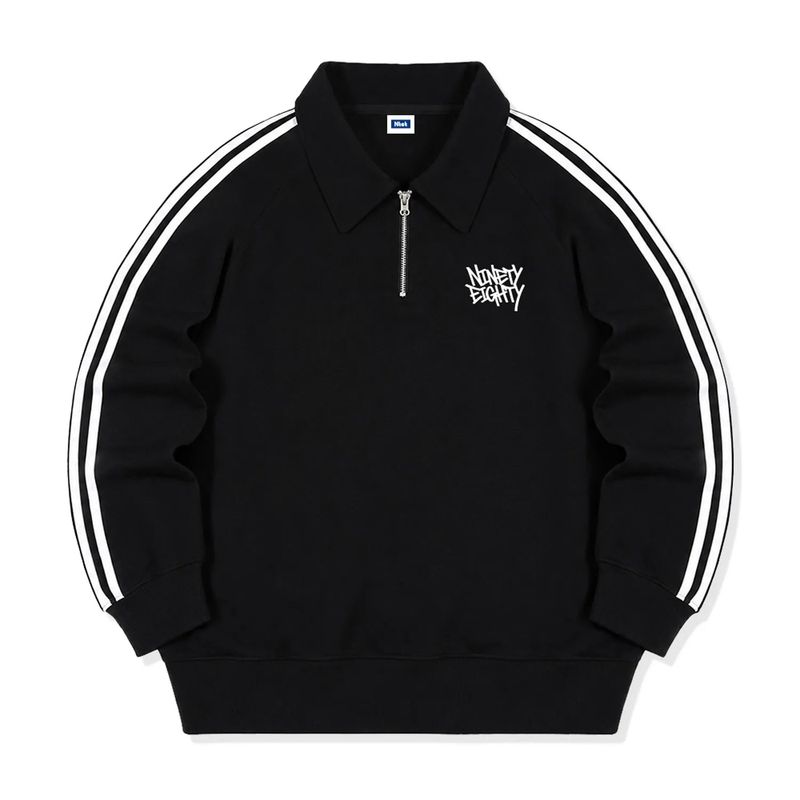 rough mini logo track collar half zip-up (2color)