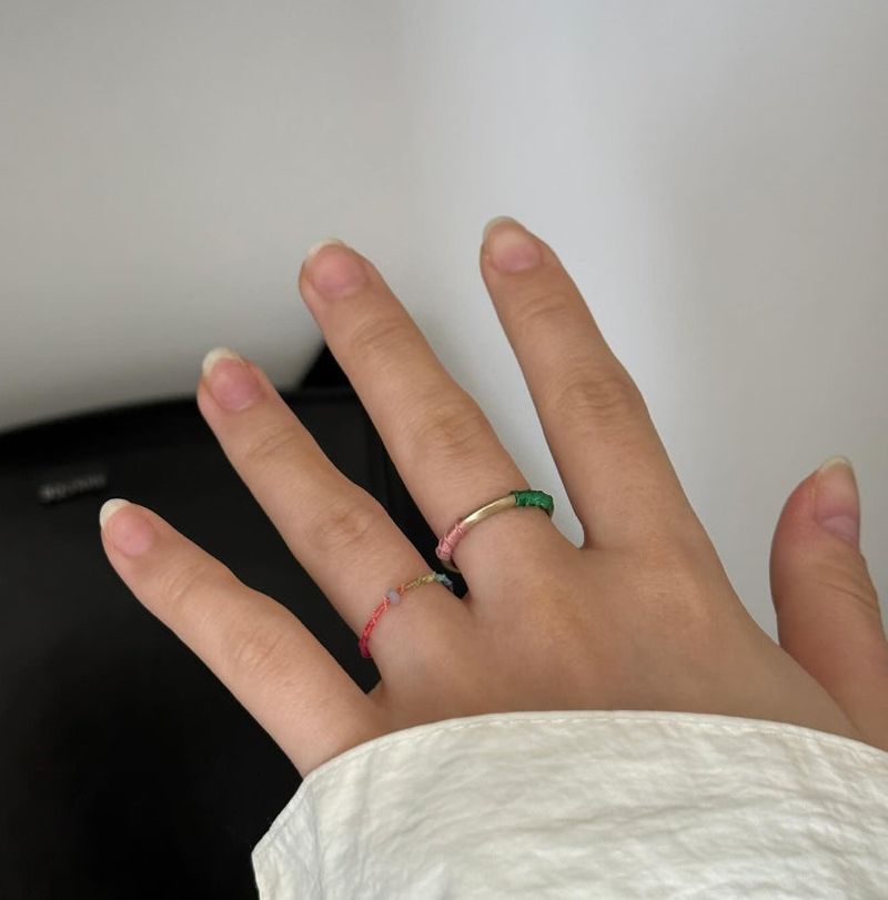 [CCNMADE] Matching Ring_Type02 (Pink+Silver)