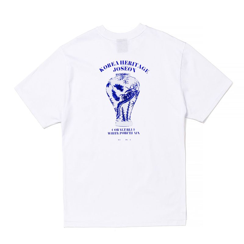 TeenyTiger（ティニータイガー）の「コバルトブルー ホワイトポーセリン Tシャツ（トップス）」
