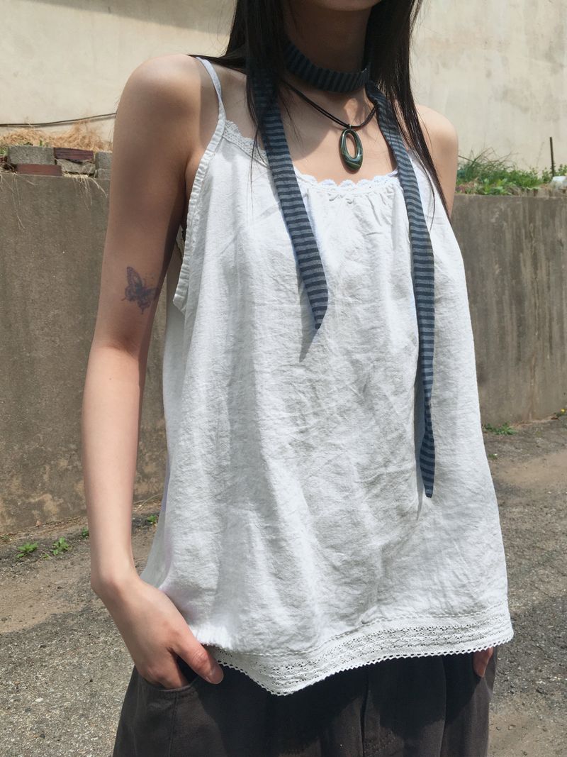 Minmin Vintage Oval Donut Two-Strap Necklace