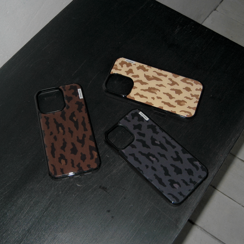 cloud leopard case - beige
