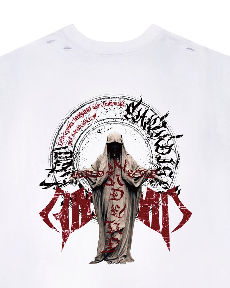 GOATED BLESS CUTTING OVERSIZE T-SHIRT(WHITE)