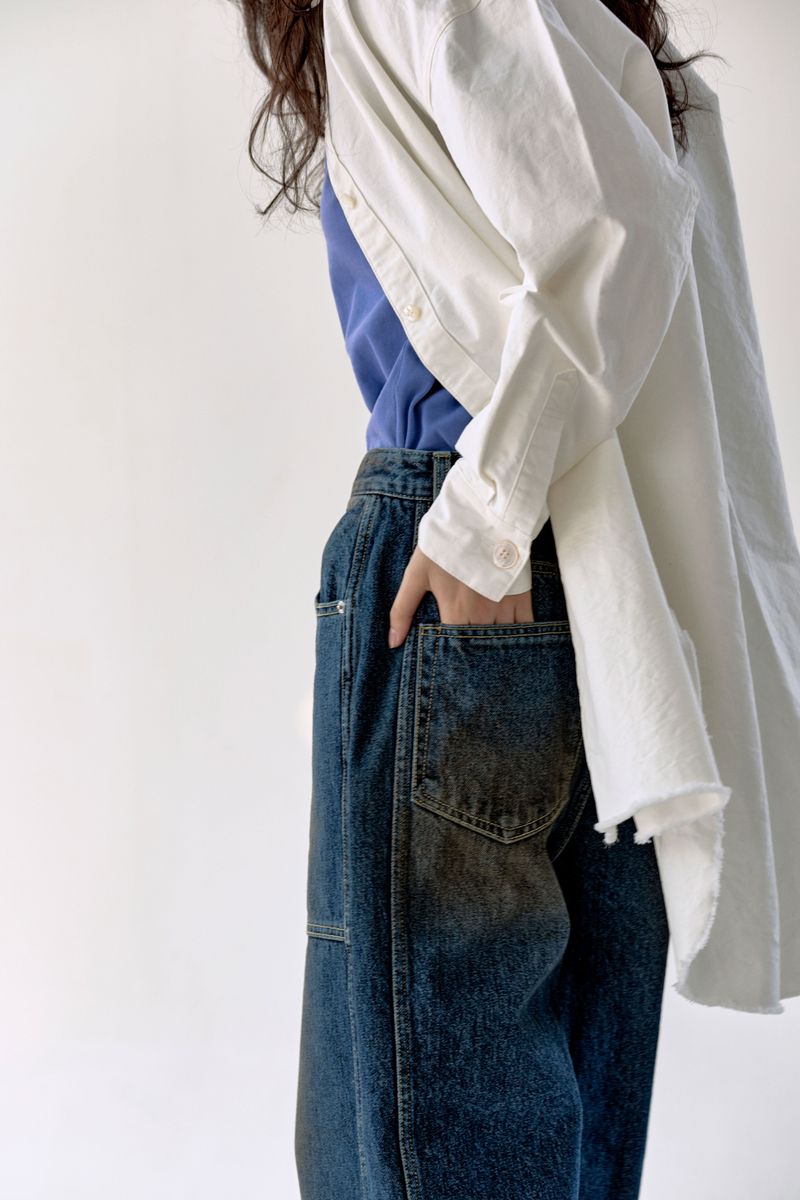 ALARM LINE DENIM PANTS_WOMAN