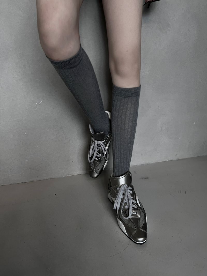 steel-edge stiletto sneaker (2color)