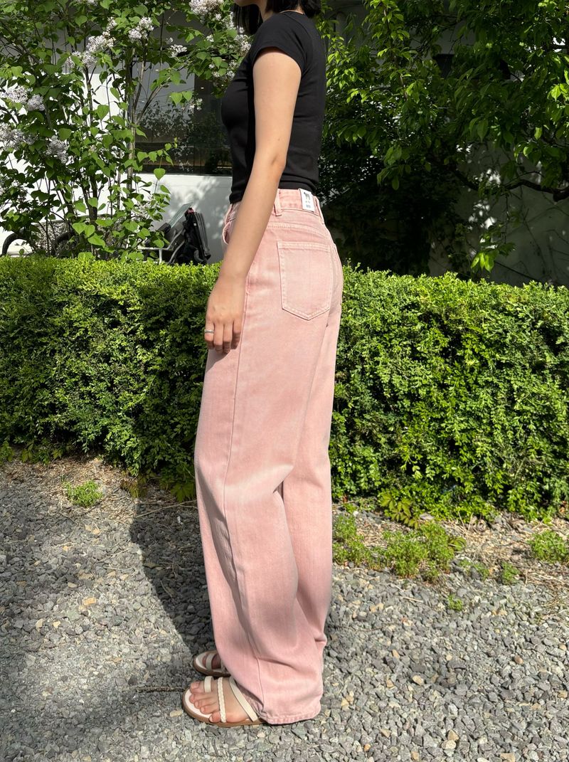 COTTON CANDY DYING SEMI WIDE FIT DENIM PANTS code 21002