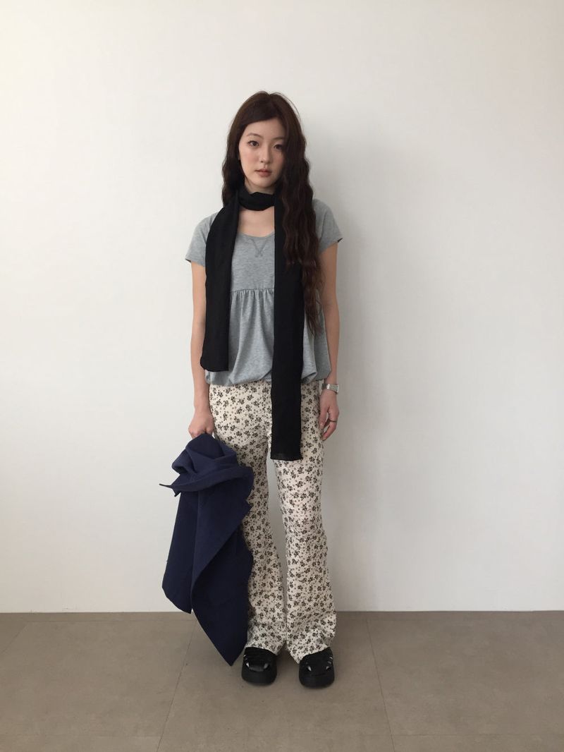 Redin Flora Bootcut Pants (2color)