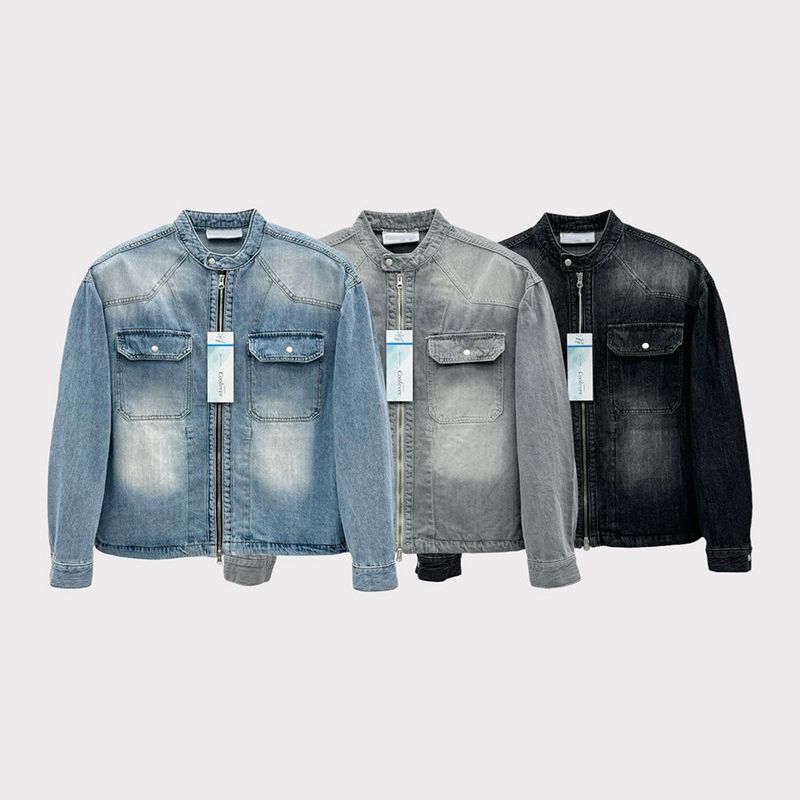 ASCLO Coolever Biker Denim Jacket (3color)